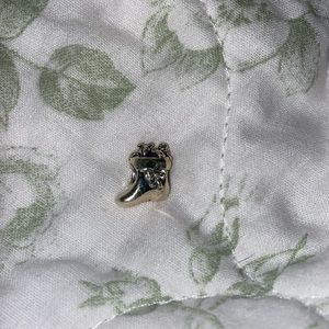 Authentic Pandora sterling silver christmas stocking charm.